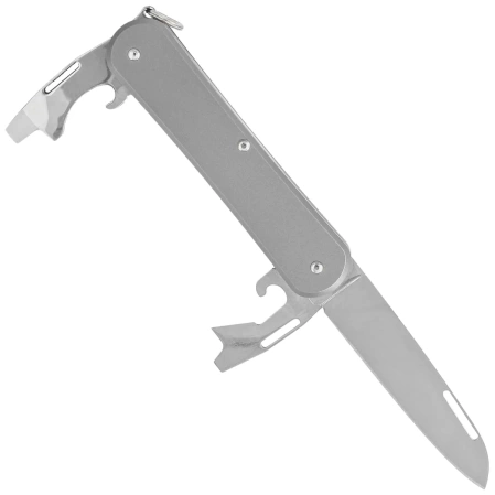 Fox Vulpis 3 Sandblasted Titanium, Polished M390 Pocket Knife (FX-VP130-3 TI)