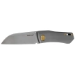 Real Steel Solis Gray/Gold Titanium, Satin N690 by Poltergeist Work (7062G)