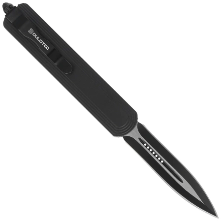 Dulotec OTF Knife Black Aluminum, Black/Satin 3Cr13MoV (K190A-BK)