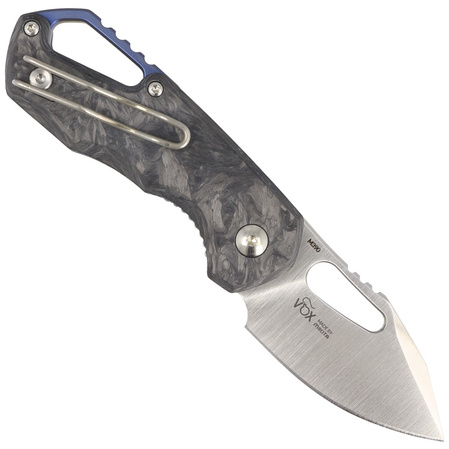 MKM Isonzo Clip Point Knife Marbled Carbon Fiber, Satin M390 by Jesper Voxnæs (MK FX03M-3CM)