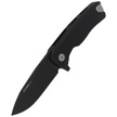 LionSteel ROK Knife Black Aluminum, Black M390 by Molletta (ROK A BB)