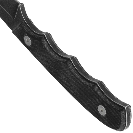 Tecnocut TCN3418 Neck Knife - Black G10, Black Stonewashed 440