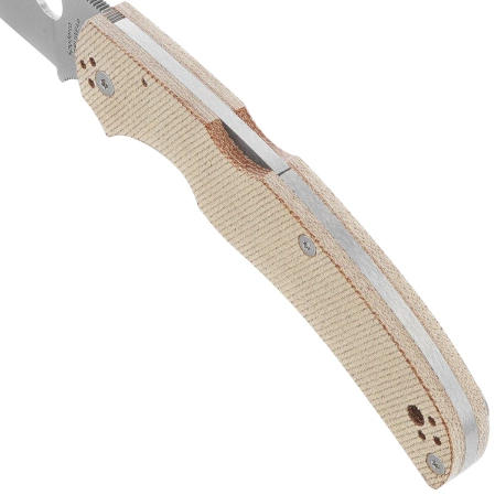Nóż składany Spyderco Native Chief Brown Canvas Micarta, Satin CPM Cru-Wear by Sal Glesser (C244MPCW)