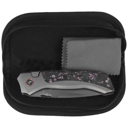 Nóż składany Remette RT-Steed Gray Titanium/Black-Pink Carbon Fiber, Pearlescent M390 (RTWS-TP)