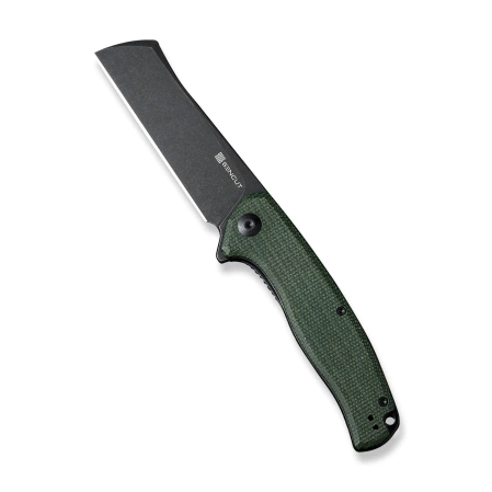 Sencut Knife Traxler Green Canvas Micarta, Black Stonewashed 9Cr18MoV (S20057C-4)