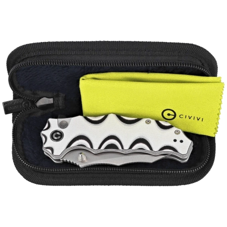 Civivi Natterjack Knife White / Black G10, Satin 14C28N (C24028-3)