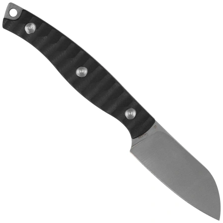 Bestech Heidiblacksmith#3 Sheepsfoot Knife Black G10, Satin 14C28N by Heidi (BFK07A)