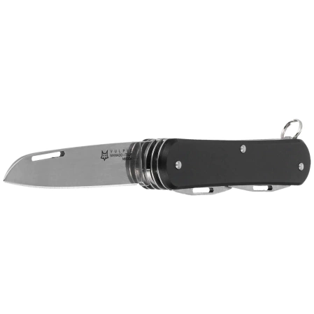 Fox Vulpis S4 Black Aluminium, Polished N690Co Pocket Knife (FX-VP130-S4 BK)