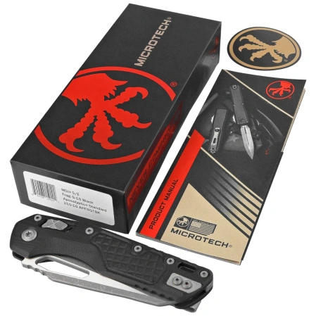 Nóż składany Microtech MSI S/E Black Frag G10, Apocalyptic M390MK by Tony Marfione (210-10APFRGTBK)