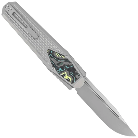 Remette Swordfish Titanium / Yellow Green Carbon Fiber, Pearlescent M390 (ZL101A2)