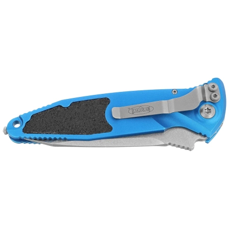 Nóż automatyczny Microtech Socom Elite Auto T/E Blue Aluminum, Stonewashed M390 by Tony Marfione (161A-10BL)