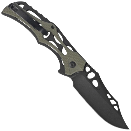 Nóż składany Civivi Biophase Black Aluminium/OD Green G10, Black Stonewashed Nitro-V (C23083C-2)