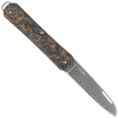 Fox Vulpis 130 LE No 128/250 Dark Matter Fat Carbon, Super Clean Damascus by Balbach Damast Pocket Knife (FX-VPDAM130 DMGO)