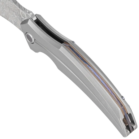 RikeKnife S05 Grey Titanium, Mosaic Damascus (RK-S05)