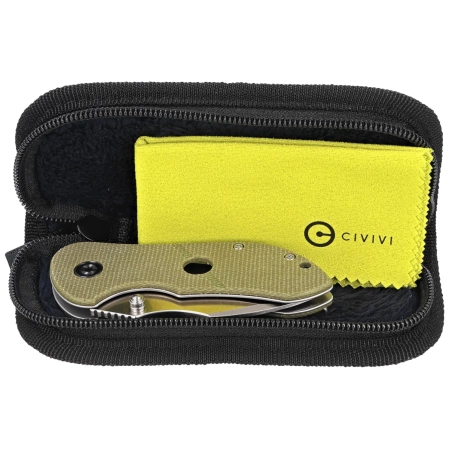 Nóż składany Civivi Gordo Olive Canvas Micarta, Satin D2 by Peter Carey (C22018C-2)