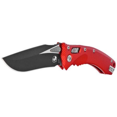 Microtech Amphibian Ram-Lok S/E Knife Fluted Red Aluminum, Black M390MK by Tony Marfione (137RL-1FLRD)