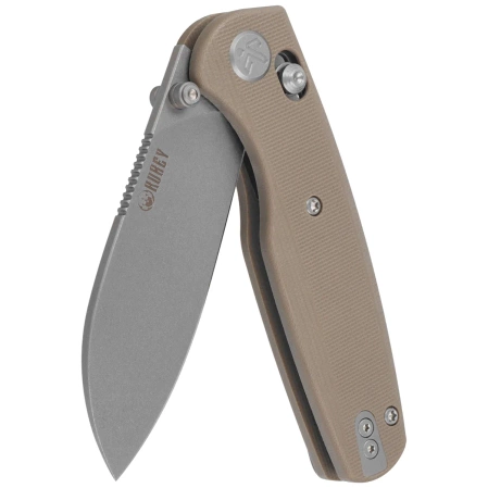 Nóż składany Kubey Breeze Tan G10, Stonewashed 14C28N by Caleb Waltman (KU288C)