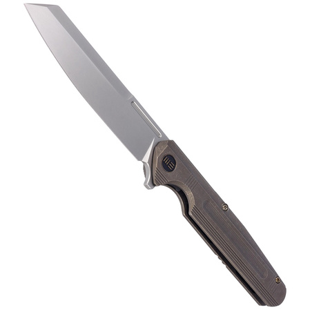 WE Knife Reiver LE No 223/260 Bronze Titanium, Silver Bead Blasted CPM S35VN knife (WE16020-3)