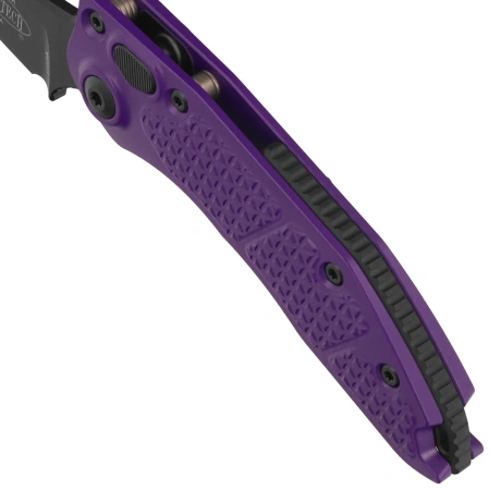 Nóż automatyczny Microtech Stitch-A S/E urple Aluminium, Black M390 by Borka Blades and Tony Marfione (169-1PU)