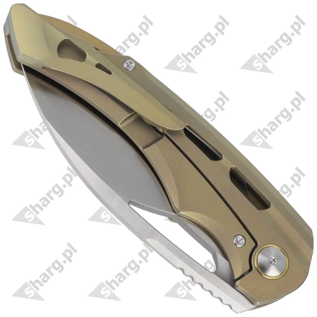 Bestech Fairchild Gold Titanium, Satin by Hand CPM S35VN by Kombou Knife (BT2202D)