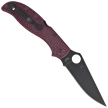 Spyderco Stretch 2 XL Sprint Run Burgundy FRN Knife, TiCN Micro-Melt PD#1 by Sal Glesser (C258BGBKP)