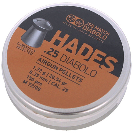 JSB Diabolo Hades Pellets .25 / 6.35mm, 150psc (546291-150)