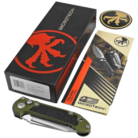 Nóż automatyczny Microtech LUDT Gen III T/E OD Green Aluminium, Stonewashed M390MK by Tony Marfione (1136-10OD)