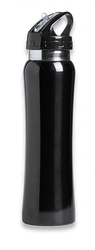 Barbaric Sports Stainless Bottle with Straw 800 ml, Black Glossy (40068)