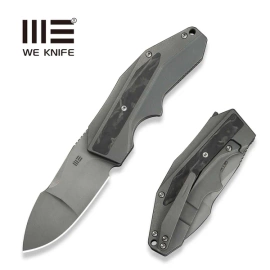 Nóż składany WeKnife Coral SLT Gray Titanium/Marble Carbon Fiber, Gray Stonewashed 20CV by Gustavo T. Cecchini (WE24044-2)