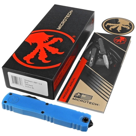 Nóż automatyczny OTF Microtech Ultratech Gen III ZBP S/E Blue Aluminium, Black M390MK by Tony Marfione (1121-1BL)