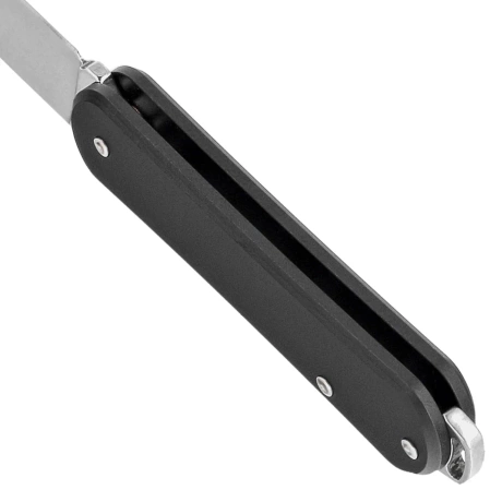 Fox Vulpis Black Aluminium, Polished N690Co Pocket Knife (FX-VP108 BK)