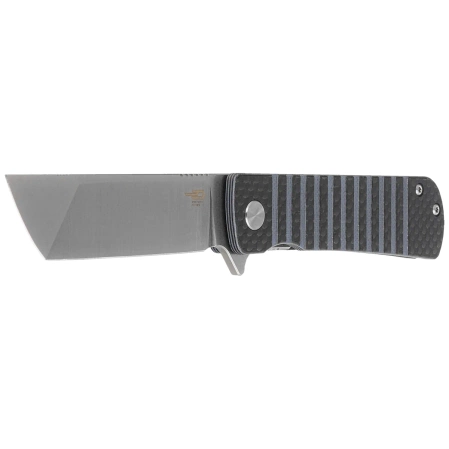 Bestech Titan Knife Black Carbon Fiber/Blue G10, Stonewashed/Satin 154CM by Keanu Alfaro (BL04B)