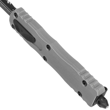 Microtech Dirac Delta D/E OTF Knife Natural Clear Aluminum, Black F/S M390 by Tony Marfione (227-3NC)