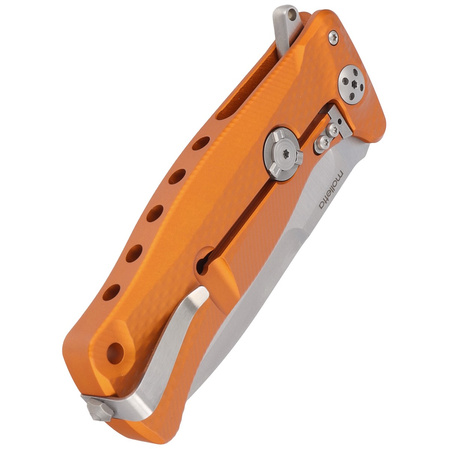 LionSteel Knife SR11A Orange Aluminium, Satin Sleipner by Molletta (SR11A OS)