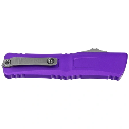Microtech Combat Troodon Gen III D/E OTF Knife Purple Aluminum, Stonewashed M390MK by Tony Marfione (1142-10PU)