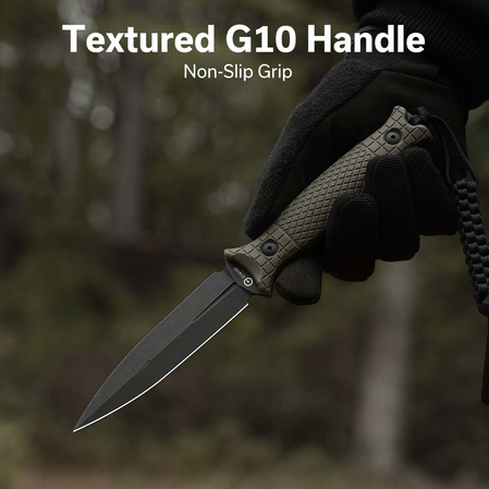 Civivi Perfrico Knife OD Green G10, Black Stonewashed 14C28N (C23026-2)