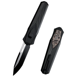 Remette RT-Swordfish T Knife Black Aluminum/Copper Carbon Fiber, Titanium Black 14C28N (ZL103C8)