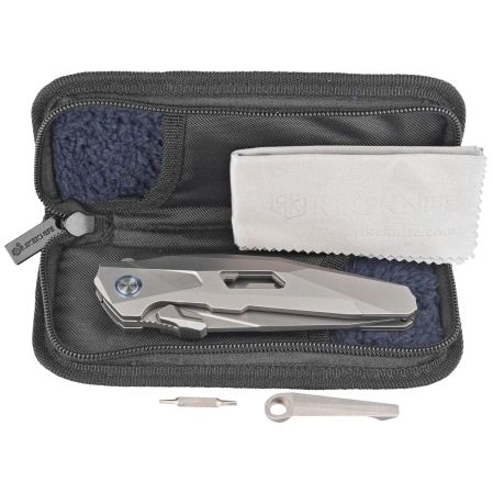 Nóż składany RikeKnife Shadow Tanto Gray Titanium, Satin M390 (RK-Shadow-T-P)