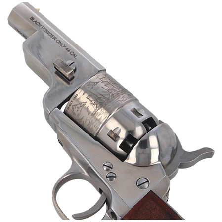 Pietta 1851 Colt Navy Yank Steel Old Silver Snubnose .44 Revolver (YASOS44MTLC)