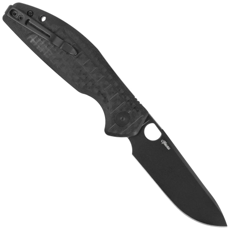 Nóż składany Bestechman Angry Owl Black G10 w/ Carbon Fiber Pattern, Black PVD D2 by Keanu Alfaro (BMK12F-2)