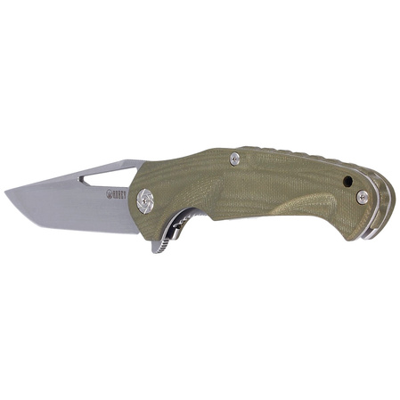 Kubey Knife Dugu Green G10, Stonewashed D2 (KU210B-1)