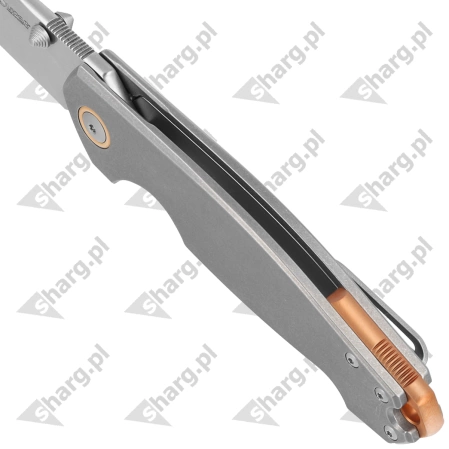 Viper Katla Gray Titanium, Stonewashed M390 by Jesper Voxnæs Knife (V5982TI)