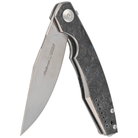 Nóż składany Viper Belone Titanium/Dark Matter Blue Fat Carbon, Satin M390 by Jesper Voxnæs (V5970TIFCB)