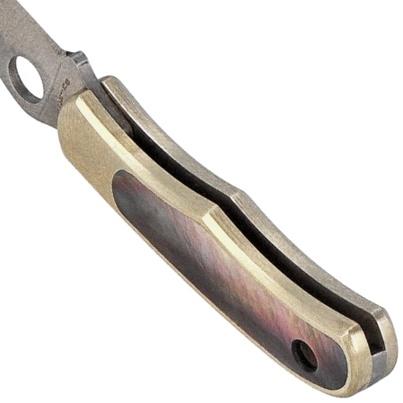 Nóż składany Spyderco Bug Nickel Silver/Abalone, Satin 12C27 (C133AP)