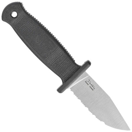 Demko Armiger 2 Clip Point Knife Black TPR, Satin 4034SS by Andrew Demko (ARM2-4034SS-CP-SERR)
