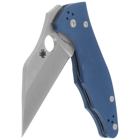 Spyderco Yojimbo 2 Knife Cobalt Blue G10, Satin CPM SPY27 by Michael Janich (C85GPCBL2)