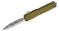 Nóż automatyczny OTF Microtech Ultratech Gen IV D/E Hero OD Green Aluminium, Stonewashed Pixel M390MK by Tony Marfione (11224-10ODHR)