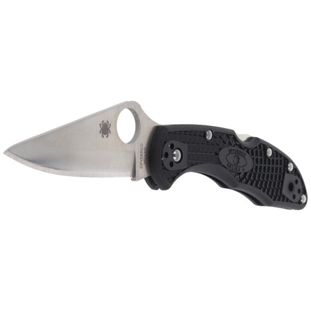 Spyderco Delica 4 FRN Black PlainEdge Knife (C11PBK)