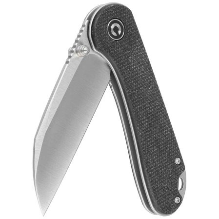 Civivi Knife Elementum Wharncliffe Black Canvas Micarta, Satin Nitro-V (C18062AF-3)