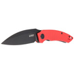 Kubey Knife Leaf Red G10, Black Stonewashed AUS-10 by Tiguass (KU333B)